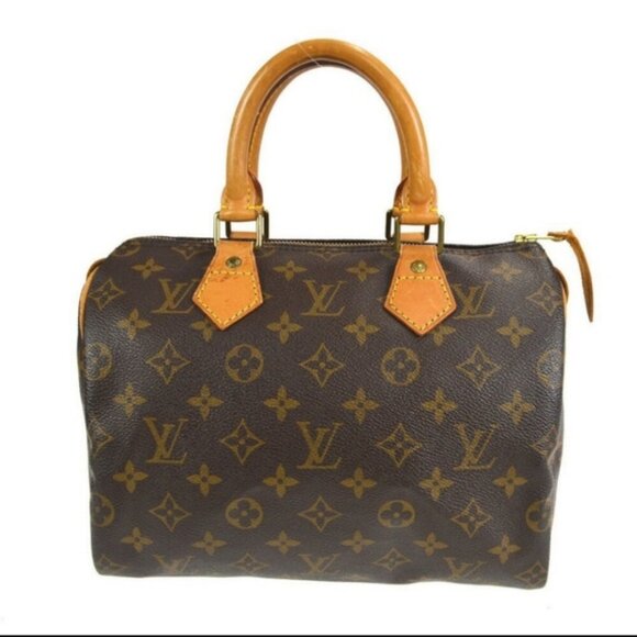 Authentic LOUIS VUITTON SPEEDY 25 HAND BAG PURSE MONOGRAM CANVAS - Picture 1 of 14